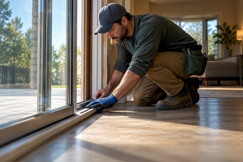 Anonymous patio door opening in Kansas City home